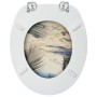 WC-Sitze mit Deckel 2 Stück MDF Stranddesign von vidaXL, Toiletten- und Bidetsitze - Ref: Foro24-3056410, Preis: 82,53 €, Rab...