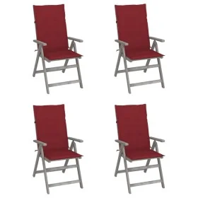 Liegende Gartenstühle mit 4 Kissen aus massivem Akazienholz von vidaXL, Gartenstühle - Ref: Foro24-3065386, Preis: 280,84 €, ...