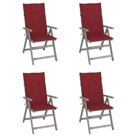 Liegende Gartenstühle mit 4 Kissen aus massivem Akazienholz von vidaXL, Gartenstühle - Ref: Foro24-3065386, Preis: 301,40 €, ...