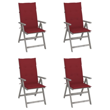 Liegende Gartenstühle mit 4 Kissen aus massivem Akazienholz von vidaXL, Gartenstühle - Ref: Foro24-3065386, Preis: 325,70 €, ...