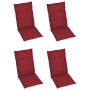 Reclining garden chairs 4 pcs solid acacia wood cushions by vidaXL, Garden chairs - Ref: Foro24-3065386, Price: 325,70 €, Dis...