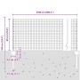Reja con postes Verde 0.6 x 25 m Acero