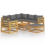 Garden furniture 8 pcs cushions solid acacia wood by vidaXL, Garden sets - Ref: Foro24-3057614, Price: 842,92 €, Discount: %