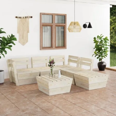 Pallet furniture for garden, 6 pieces made of impregnated fir wood. by vidaXL, Garden sets - Ref: Foro24-3063722, Price: 352,...