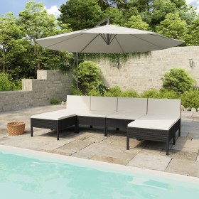 6-piece garden furniture set and black synthetic rattan cushions by vidaXL, Garden sets - Ref: Foro24-3056986, Price: 334,87 ...