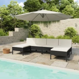 6-piece garden furniture set and black synthetic rattan cushions by vidaXL, Garden sets - Ref: Foro24-3056986, Price: 331,00 ...
