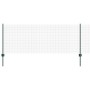 Reja con postes Verde 0.8 x 25 m Acero
