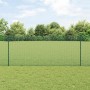 Reja con postes Verde 1 x 25 m Acero