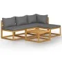 5-piece garden furniture set with solid acacia wood cushions by vidaXL, Garden sets - Ref: Foro24-3057602, Price: 540,00 €, D...