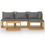 5-piece garden furniture set with solid acacia wood cushions by vidaXL, Garden sets - Ref: Foro24-3057602, Price: 485,50 €, D...