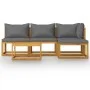 5-piece garden furniture set with solid acacia wood cushions by vidaXL, Garden sets - Ref: Foro24-3057602, Price: 540,00 €, D...