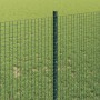 Reja con postes Verde 1 x 25 m Acero