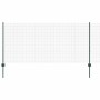 Reja con postes Verde 1 x 25 m Acero