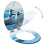 Toilet seat cover soft close 2 pcs MDF penguin design by vidaXL, Toilet and bidet seats - Ref: Foro24-3056415, Price: 86,04 €...