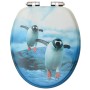 Toilet seat cover soft close 2 pcs MDF penguin design by vidaXL, Toilet and bidet seats - Ref: Foro24-3056415, Price: 86,04 €...