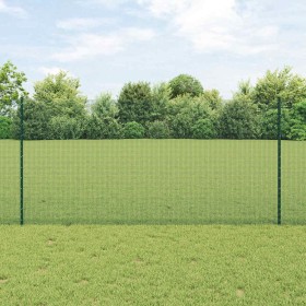Reja con postes Verde 1.2 x 25 m Acero