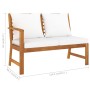 Garden furniture 4 pcs cream cushions solid acacia wood by vidaXL, Garden sets - Ref: Foro24-3057769, Price: 528,92 €, Discou...