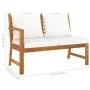 Garden furniture 4 pcs cream cushions solid acacia wood by vidaXL, Garden sets - Ref: Foro24-3057769, Price: 529,88 €, Discou...