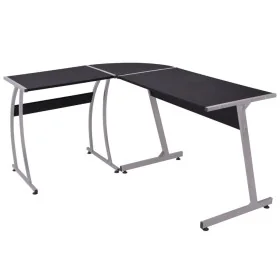 Schwarzer L-förmiger Eck-Schreibtisch von vidaXL, Schreibtische - Ref: Foro24-20132, Preis: 80,54 €, Rabatt: %