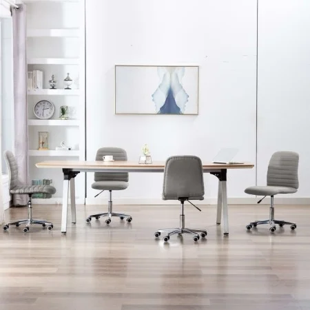 Sillas de comedor 4 unidades tela gris claro de vidaXL, Sillas de comedor - Ref: Foro24-3056530, Precio: 217,10 €, Descuento: %