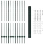 Reja con postes Verde 1.4 x 25 m Acero