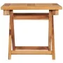 Lounger with solid teak wood table and cushion by vidaXL, Loungers - Ref: Foro24-3063022, Price: 306,47 €, Discount: %