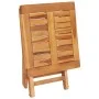Lounger with solid teak wood table and cushion by vidaXL, Loungers - Ref: Foro24-3063022, Price: 306,47 €, Discount: %