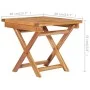 Lounger with solid teak wood table and cushion by vidaXL, Loungers - Ref: Foro24-3063022, Price: 306,47 €, Discount: %