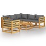Garden furniture 7 pcs cushions solid acacia wood by vidaXL, Garden sets - Ref: Foro24-3057613, Price: 669,23 €, Discount: %
