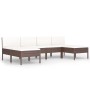 6-piece garden furniture set and brown synthetic rattan cushions by vidaXL, Garden sets - Ref: Foro24-3056985, Price: 387,25 ...