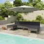 Set mit 6 Gartenmöbeln und Kissen synthetisches Rattangrau von vidaXL, Gartensets - Ref: Foro24-3056988, Preis: 335,92 €, Rab...