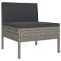 Garden furniture set 6 pieces and gray synthetic rattan cushions by vidaXL, Garden sets - Ref: Foro24-3056988, Price: 334,79 ...