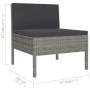 Garden furniture set 6 pieces and gray synthetic rattan cushions by vidaXL, Garden sets - Ref: Foro24-3056988, Price: 334,79 ...