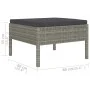 Garden furniture set 6 pieces and gray synthetic rattan cushions by vidaXL, Garden sets - Ref: Foro24-3056988, Price: 334,79 ...