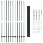 Reja con postes Verde 1.6 x 25 m Acero