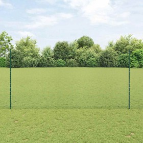 Reja con postes Verde 1.6 x 25 m Acero