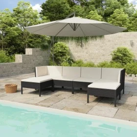 Garden furniture set 6 pieces and black synthetic rattan cushions by vidaXL, Garden sets - Ref: Foro24-3056962, Price: 461,43...