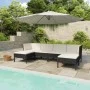 Set mit 6 Gartenmöbeln und Kissen Kunstrattan schwarz von vidaXL, Gartensets - Ref: Foro24-3056962, Preis: 460,56 €, Rabatt: %