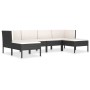 Garden furniture set 6 pieces and black synthetic rattan cushions by vidaXL, Garden sets - Ref: Foro24-3056962, Price: 467,68...