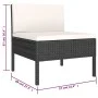 Garden furniture set 6 pieces and black synthetic rattan cushions by vidaXL, Garden sets - Ref: Foro24-3056962, Price: 461,43...