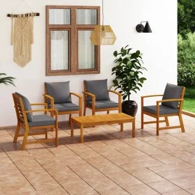 Gartenmöbel 5 Stück Kissen aus massivem Akazienholz von vidaXL, Gartensets - Ref: Foro24-3057791, Preis: 427,26 €, Rabatt: %