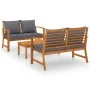 Gartenmöbel 3 Stück Kissen aus massivem Akazienholz von vidaXL, Gartensets - Ref: Foro24-3057789, Preis: 434,62 €, Rabatt: %