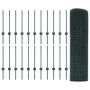 Reja con postes Verde 0.5 x 50 m Acero