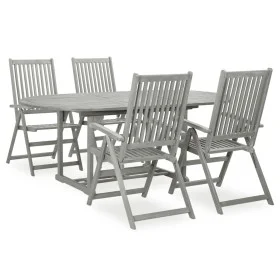5-piece solid acacia wood dining set for garden in gray color. by vidaXL, Garden sets - Ref: Foro24-3057907, Price: 465,93 €,...