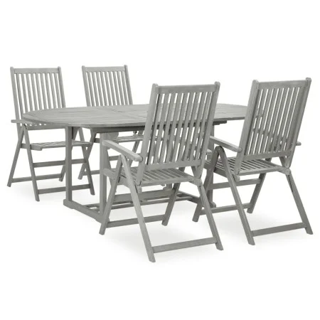 5 Stück massives Akaziengrau Holz Garten Esszimmer Set von vidaXL, Gartensets - Ref: Foro24-3057907, Preis: 523,51 €, Rabatt: %