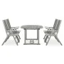 Juego de comedor para jardín 5 pzas madera maciza acacia gris de vidaXL, Conjuntos de jardín - Ref: Foro24-3057907, Precio: 4...