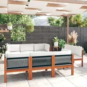 Garden furniture 9 pcs cream cushions solid acacia wood by vidaXL, Garden sets - Ref: Foro24-3057887, Price: 950,47 €, Discou...