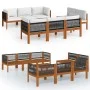 Gartenmöbel 9 Stück cremefarbene Kissen aus massivem Akazienholz von vidaXL, Gartensets - Ref: Foro24-3057887, Preis: 967,53 ...