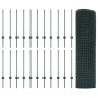 Reja con postes Verde 0.8 x 50 m Acero