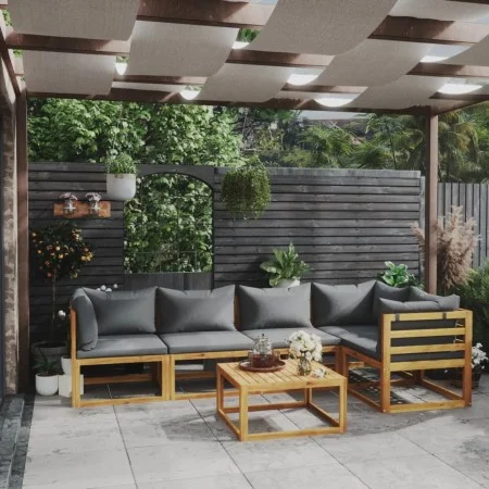 Gartenmöbel 6 Stück Kissen aus massivem Akazienholz von vidaXL, Gartensets - Ref: Foro24-3057625, Preis: 566,35 €, Rabatt: %